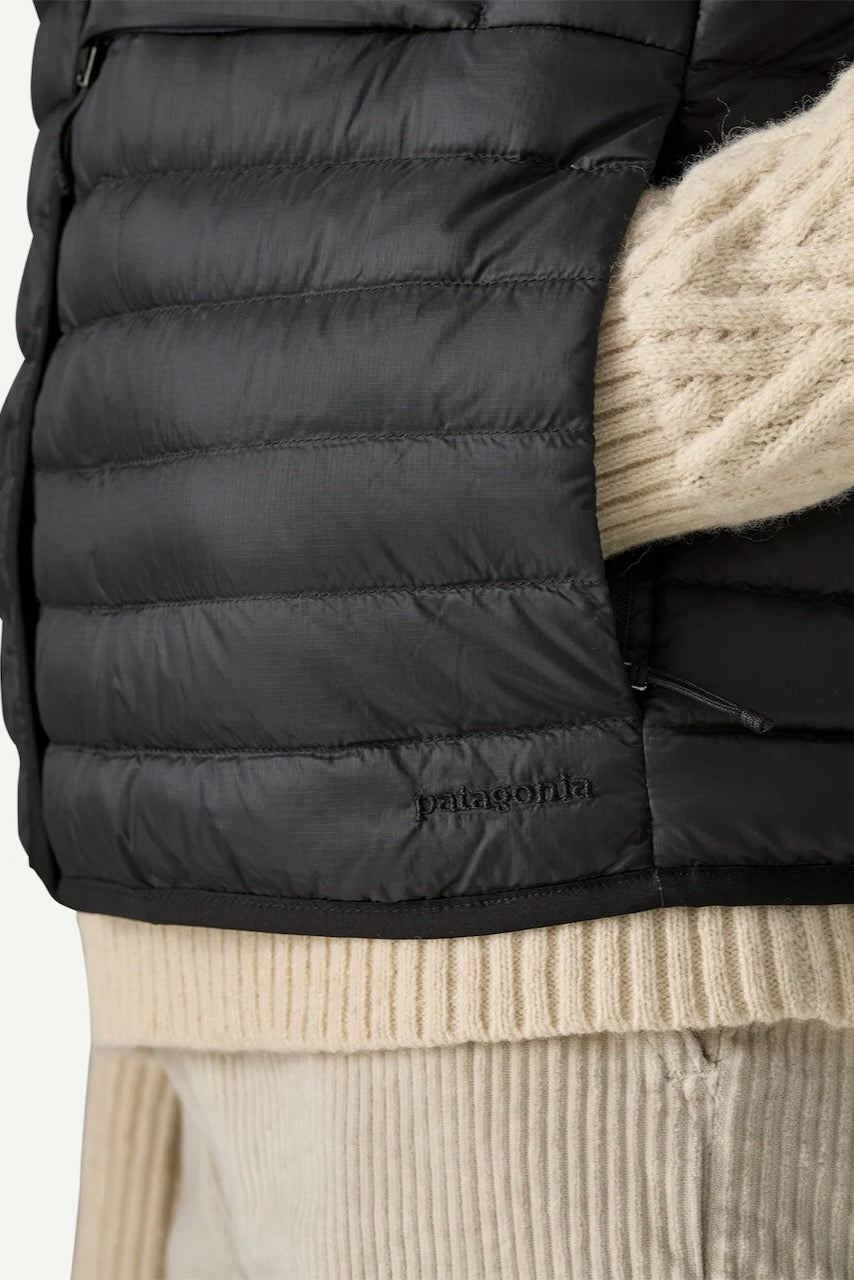 W'S LW Reversible Down Sweater Vest Black