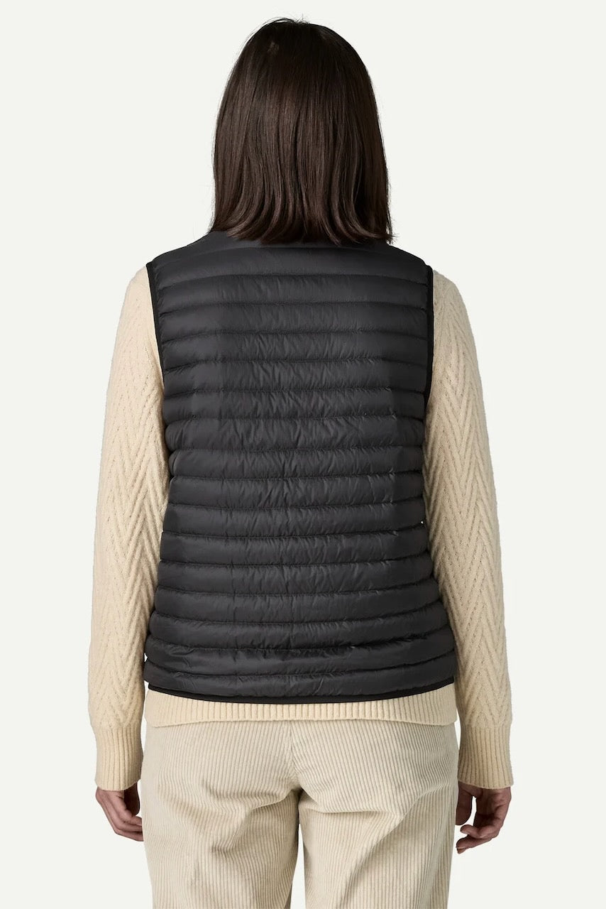 W'S LW Reversible Down Sweater Vest Black
