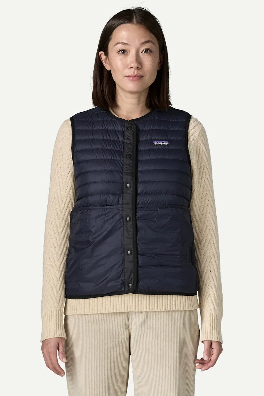 W'S LW Reversible Down Sweater Vest Black