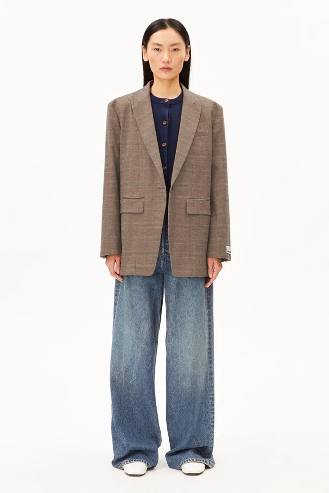 CHECK Oversized Blazer claystone sand stone