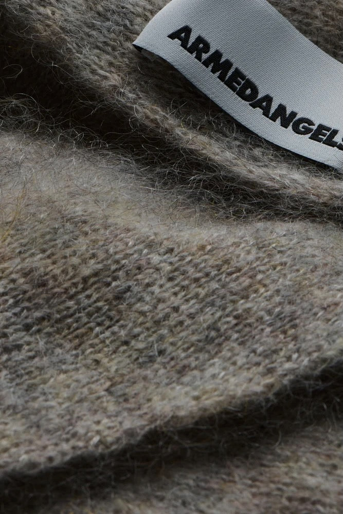 SMALL Mohair Blend Knit Scarf honey melange