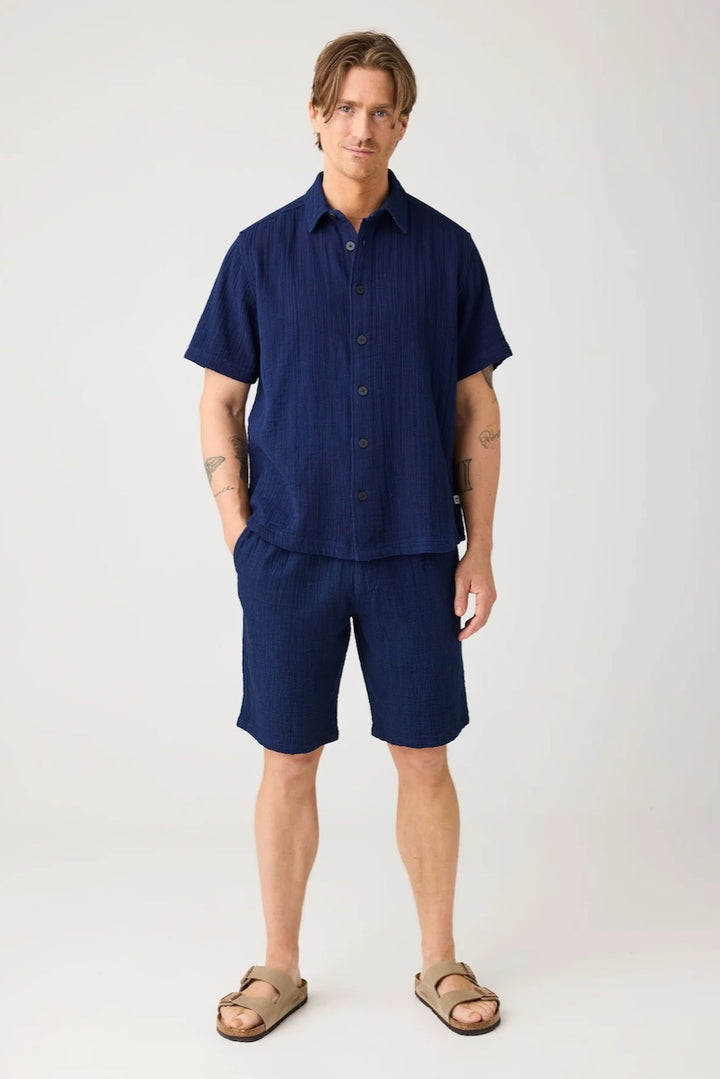 FIG Loose Fit Dobby Shorts indigo KCA