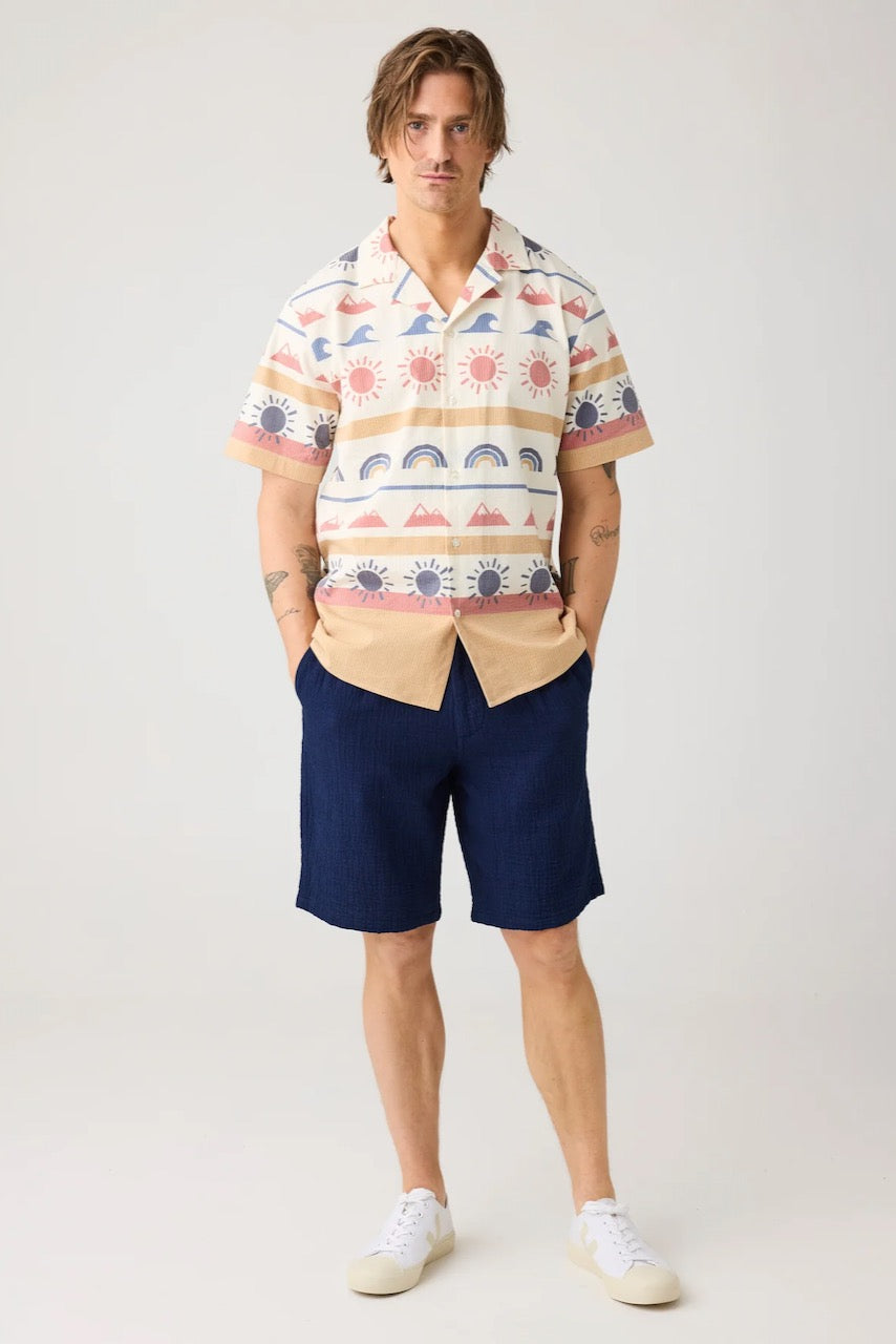 FIG Loose Fit Dobby Shorts indigo KCA