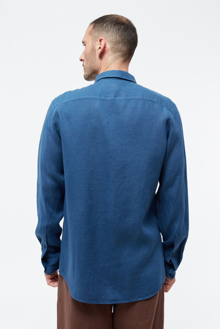 GBKent Linen Shirt blazing blue