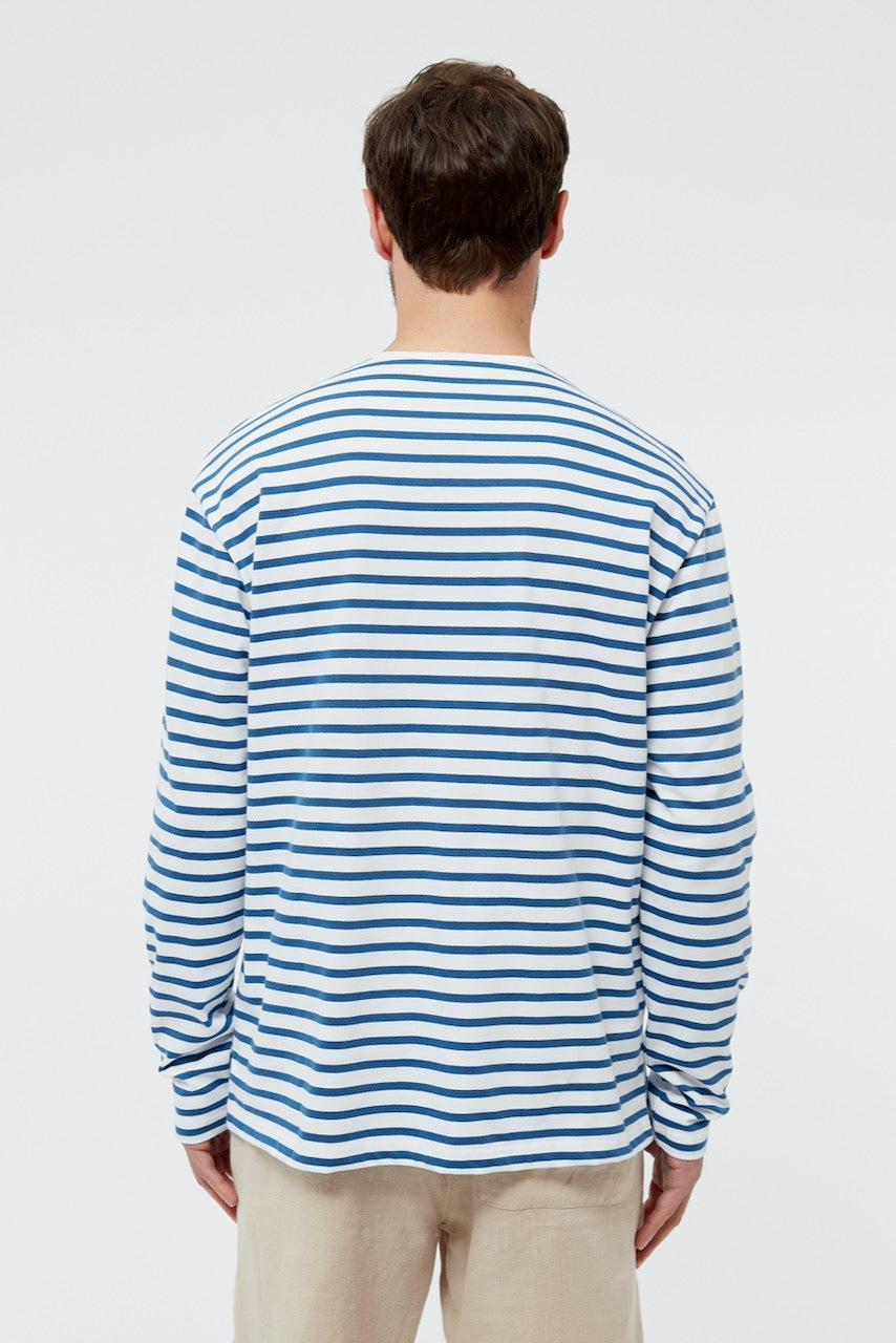 GBPittie Stripes LS T-Shirt blue white