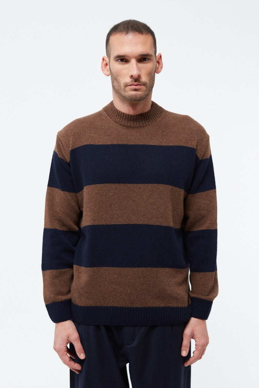 GBIvan Pullover brown blue stripes