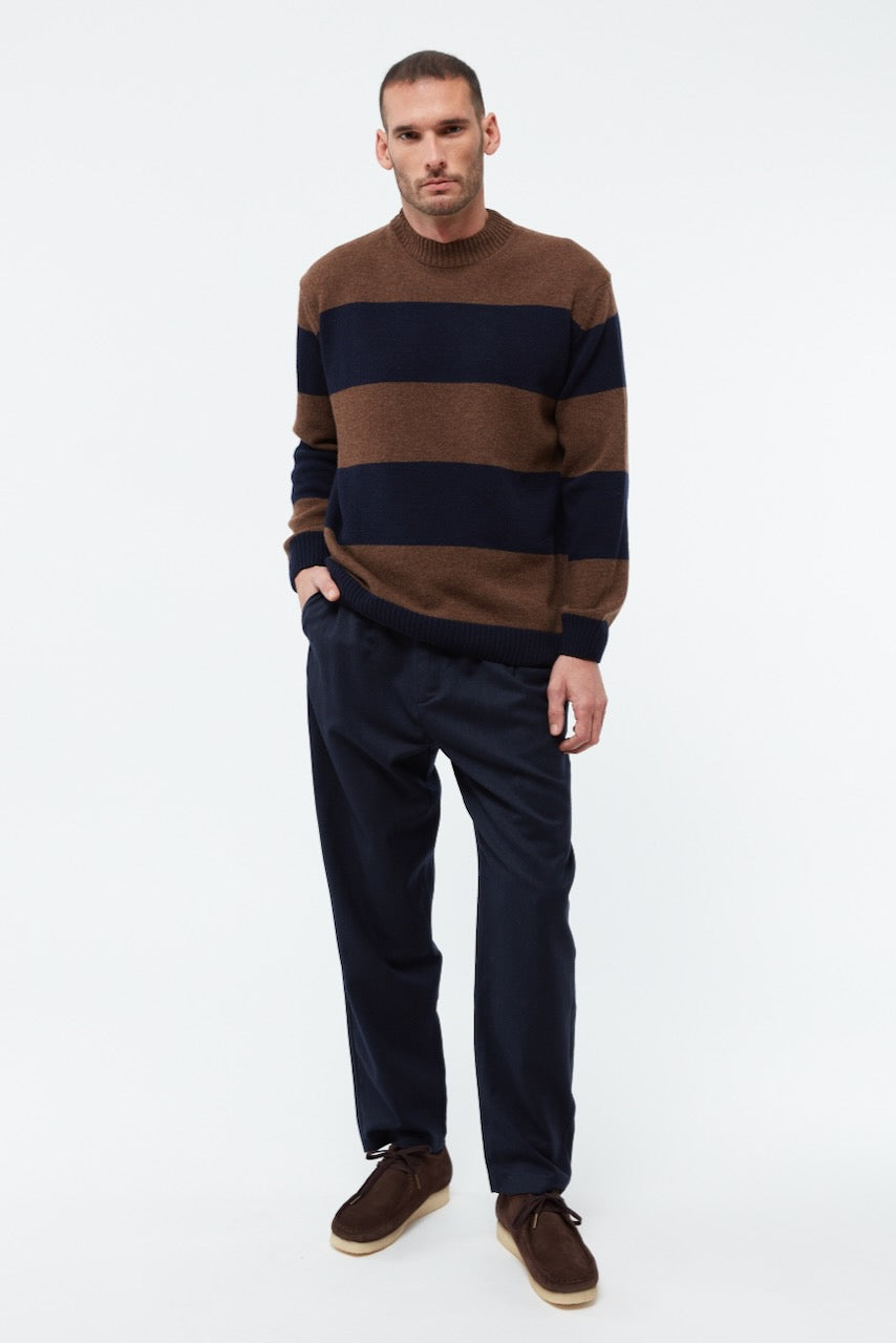 GBIvan Pullover brown blue stripes