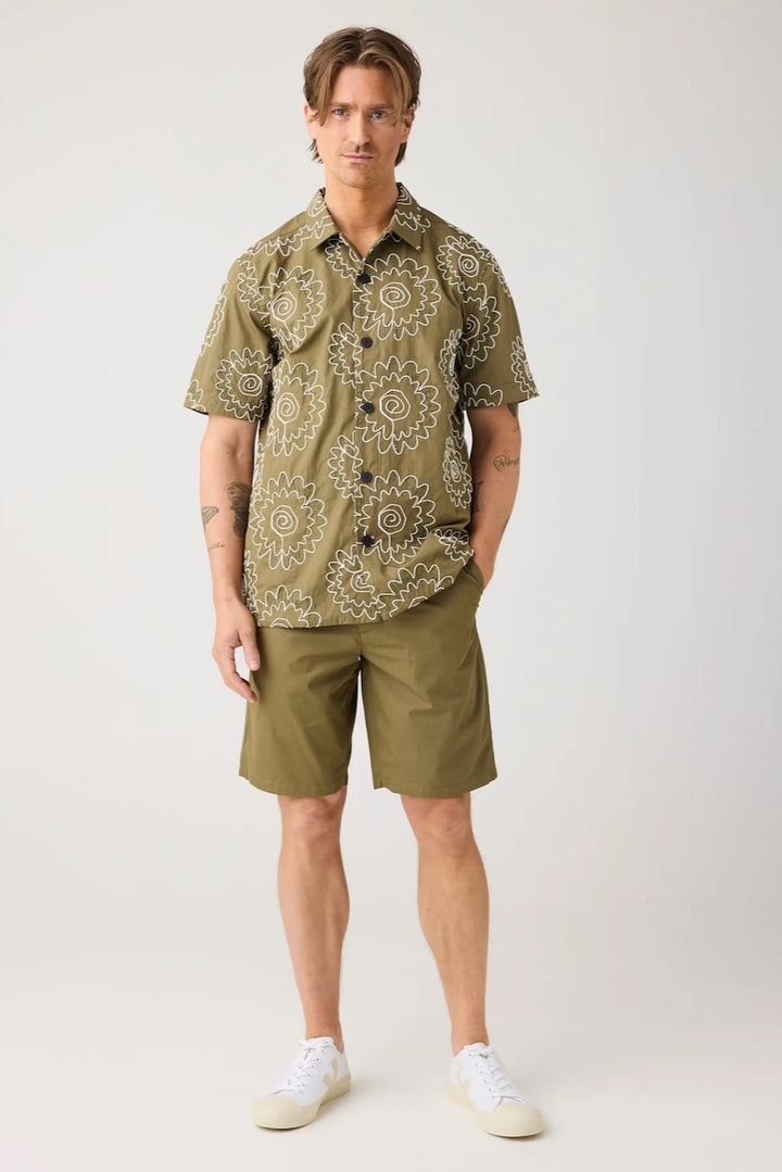 FIG Loose Poplin Shorts burned olive KCA
