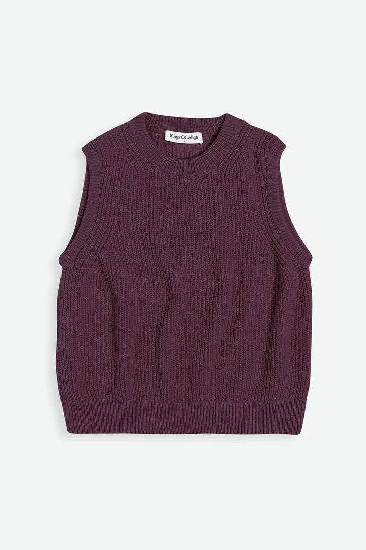 NIMYO Knit Vest mauve wine