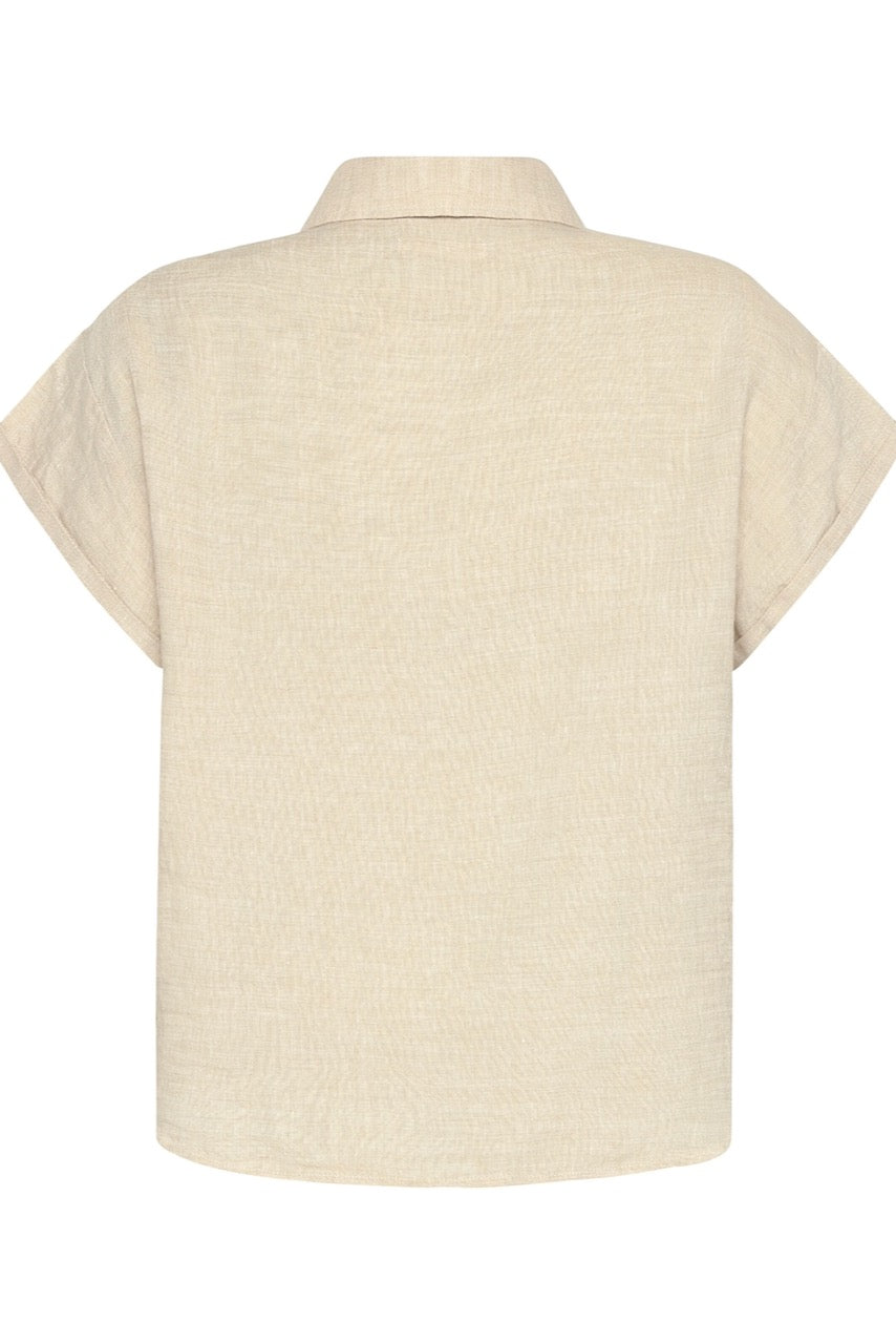 ASTER Fold Up Shortsleeve Linen Shirt