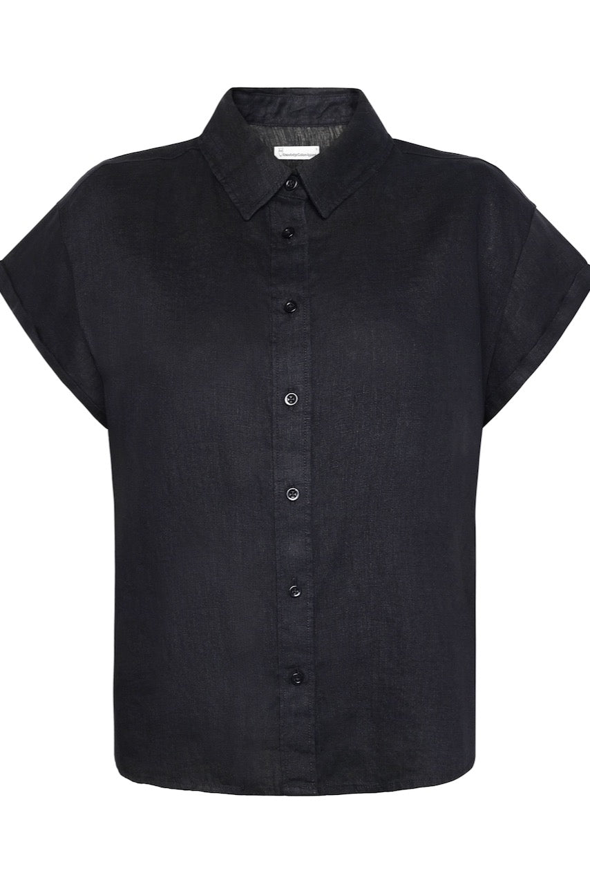 ASTER Fold Up Shortsleeve Linen Shirt