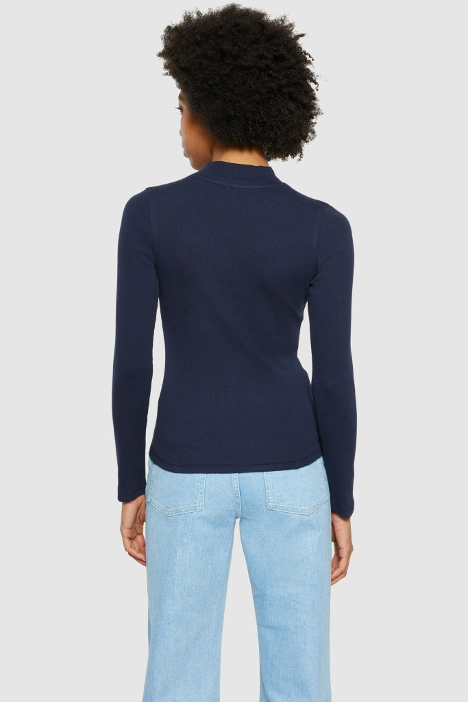 HIGH NECK Rib Shirt