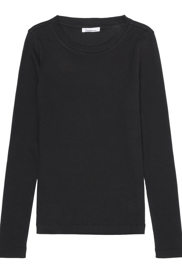 RIB Scoop Neck LS black jet