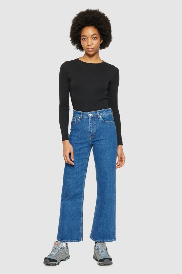 RIB Scoop Neck LS black jet