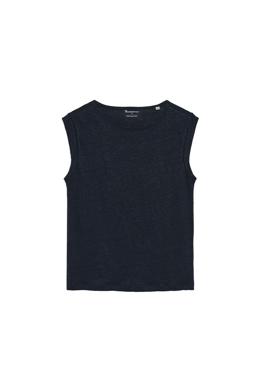LINEN Sleeveless T-Shirt