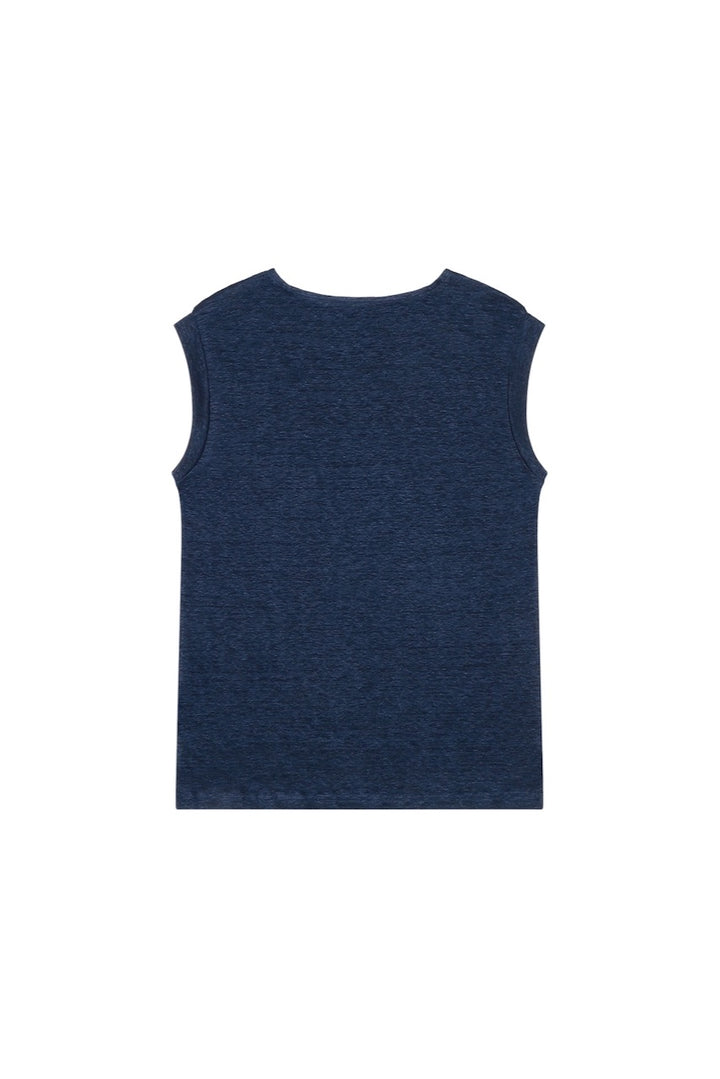 LINEN Sleeveless T-Shirt