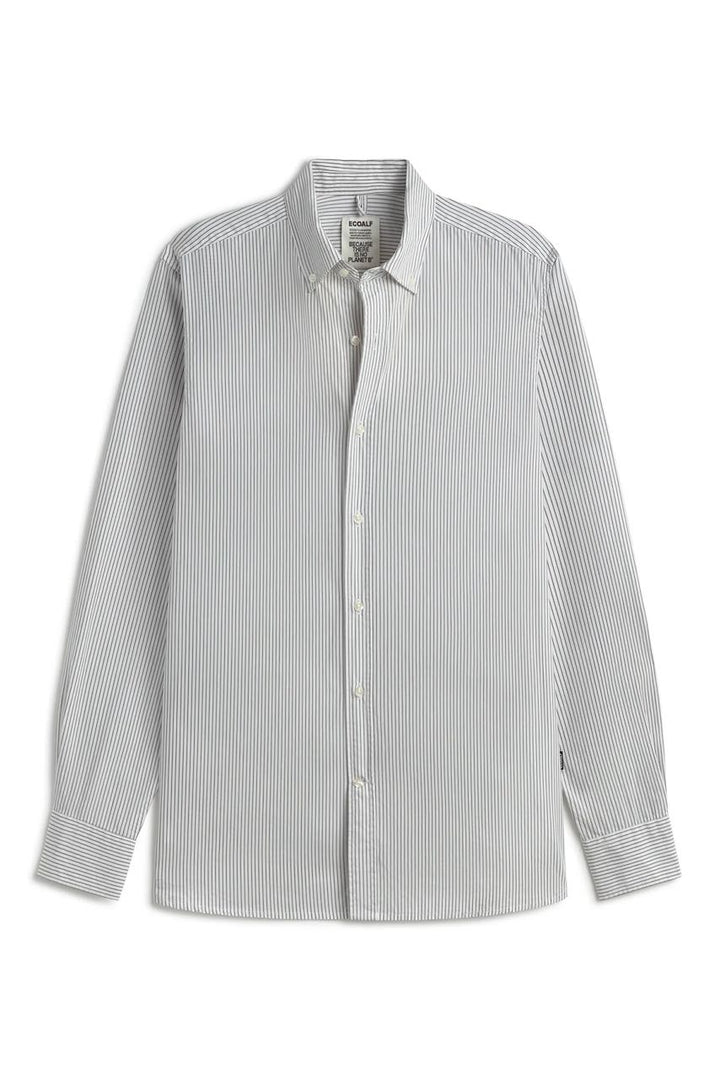 ANTONIO Shirt white green stripes