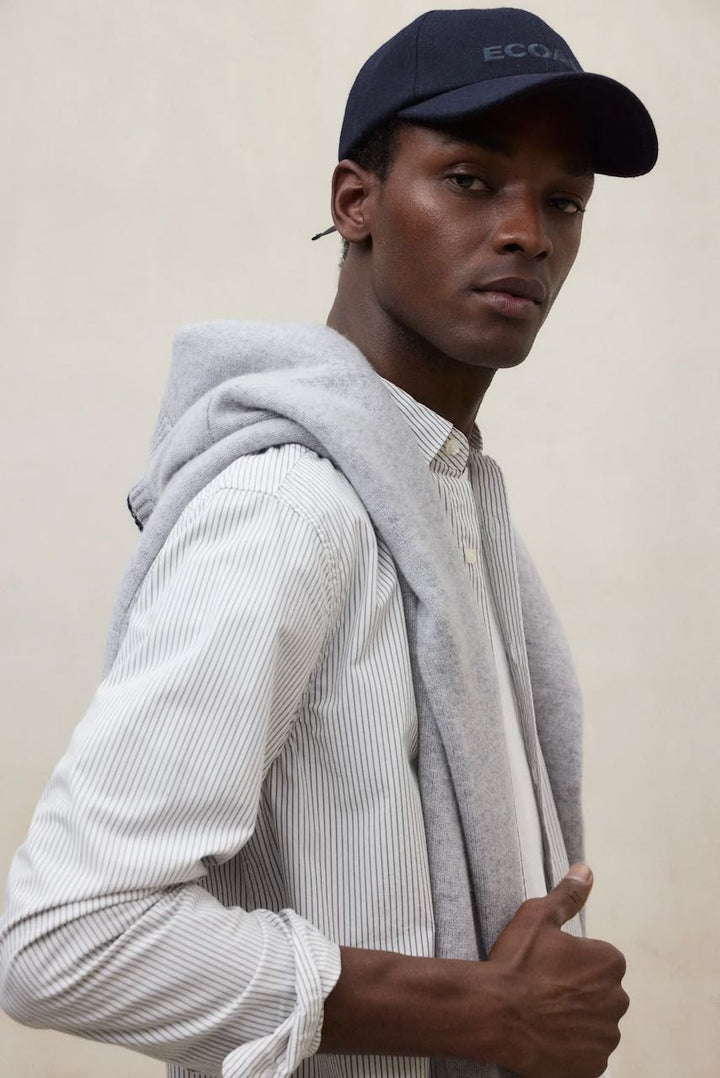 ANTONIO Shirt white green stripes