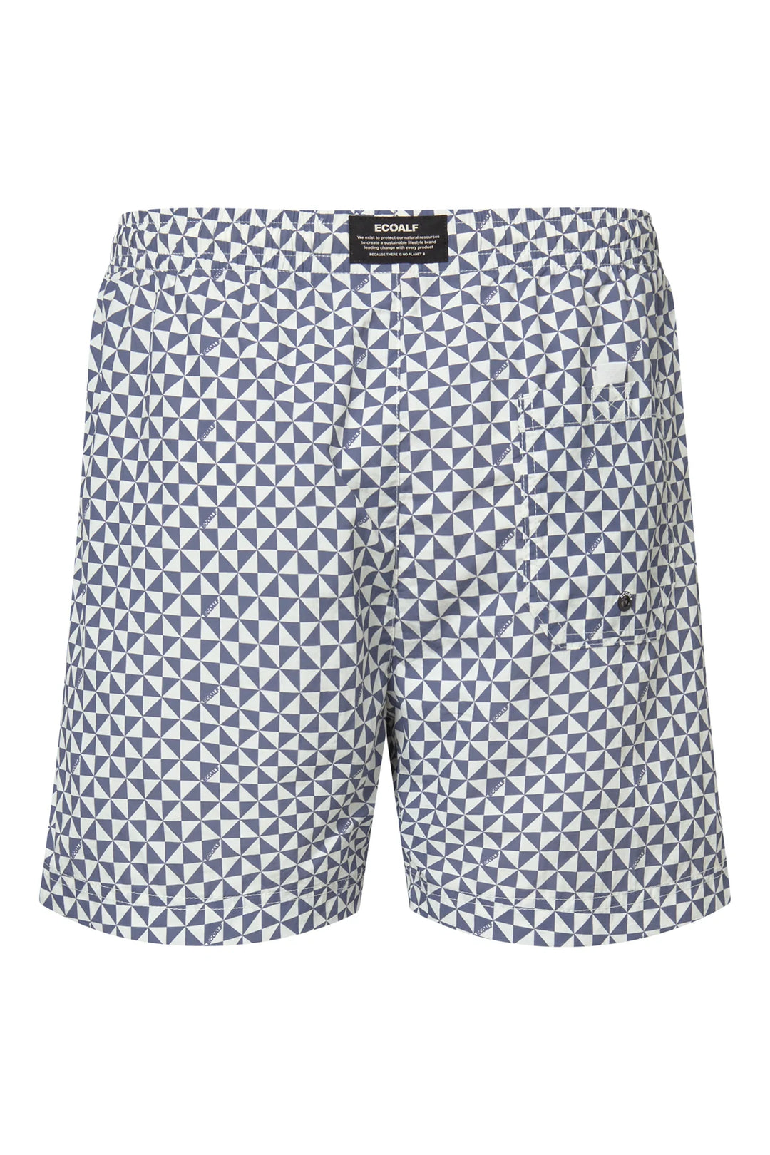 BEQUIA Badehose blue geometric print