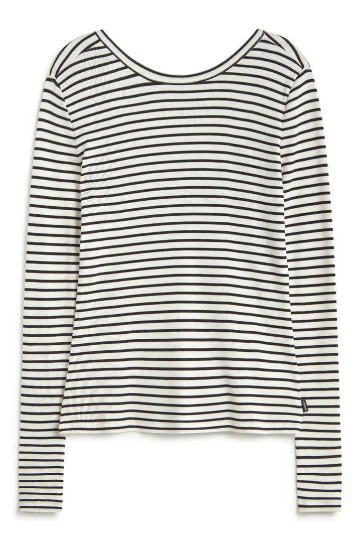 FARO LS T-Shirt white black stripe
