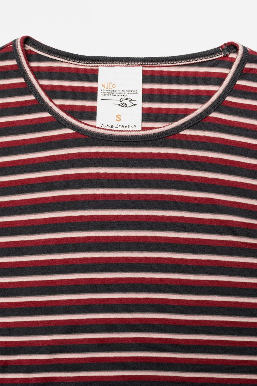 JESSY LS T-Shirt striped rib multi
