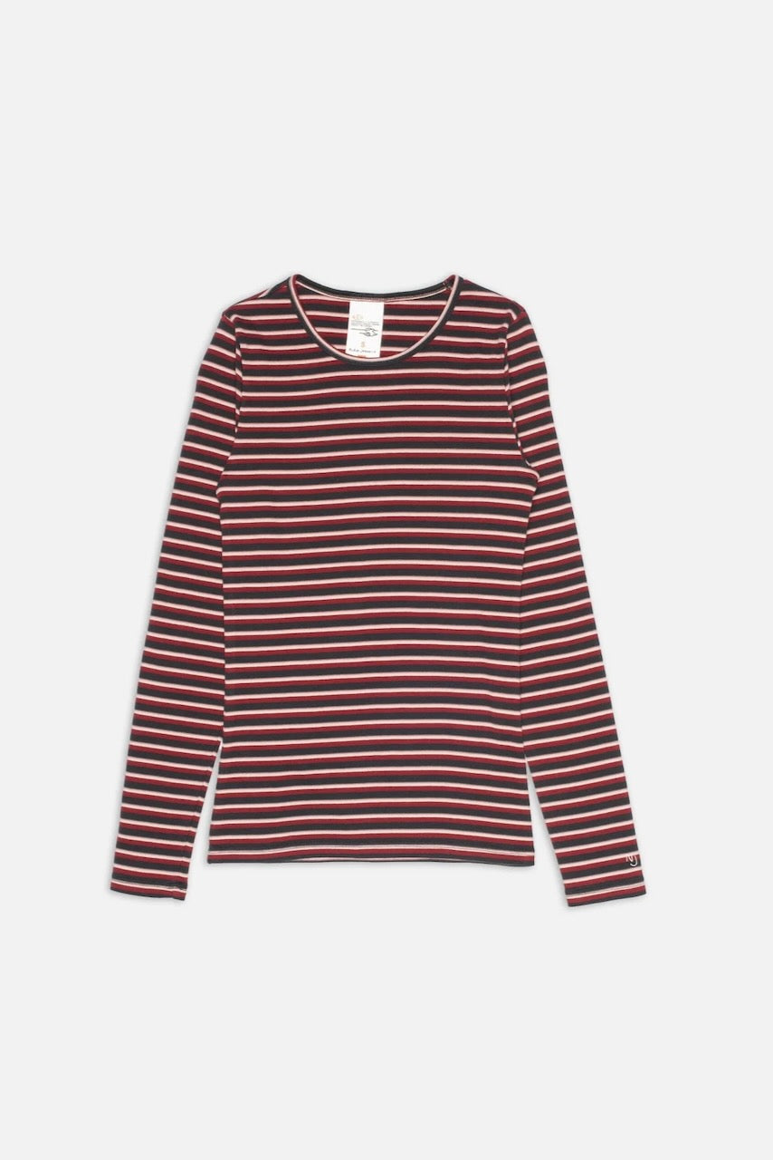 JESSY LS T-Shirt striped rib multi
