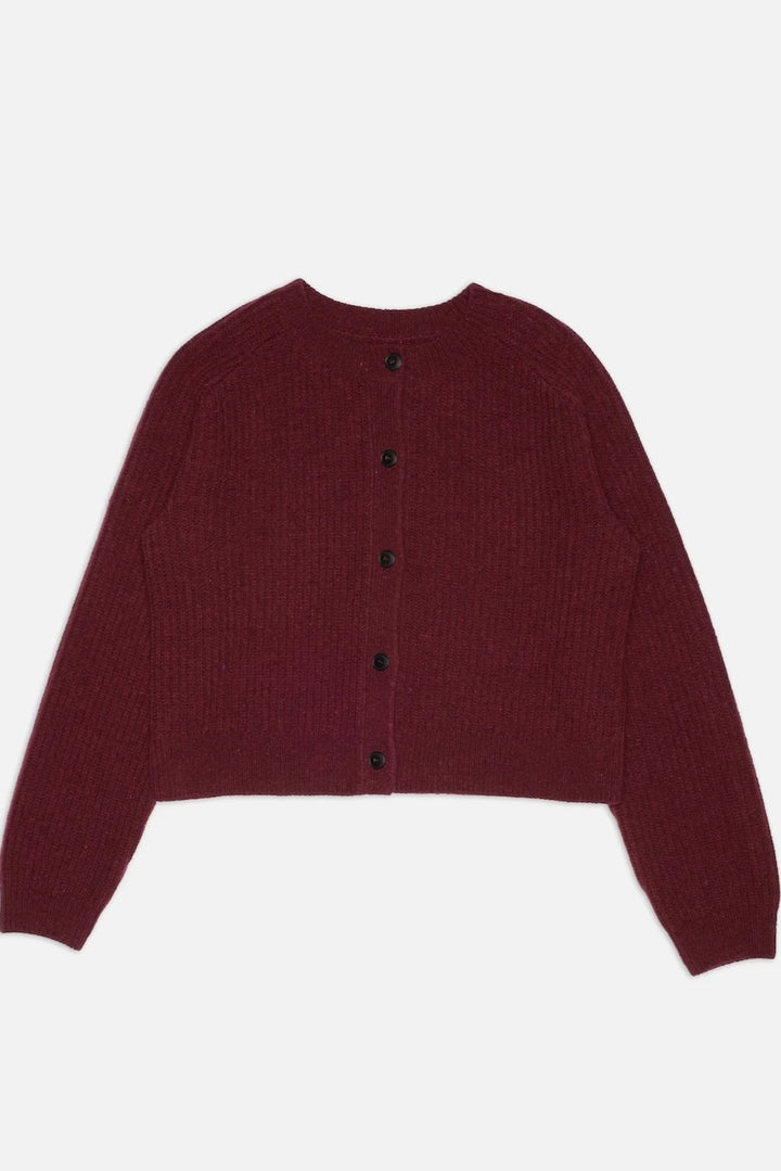 ELLEN Cardigan wool burgundy