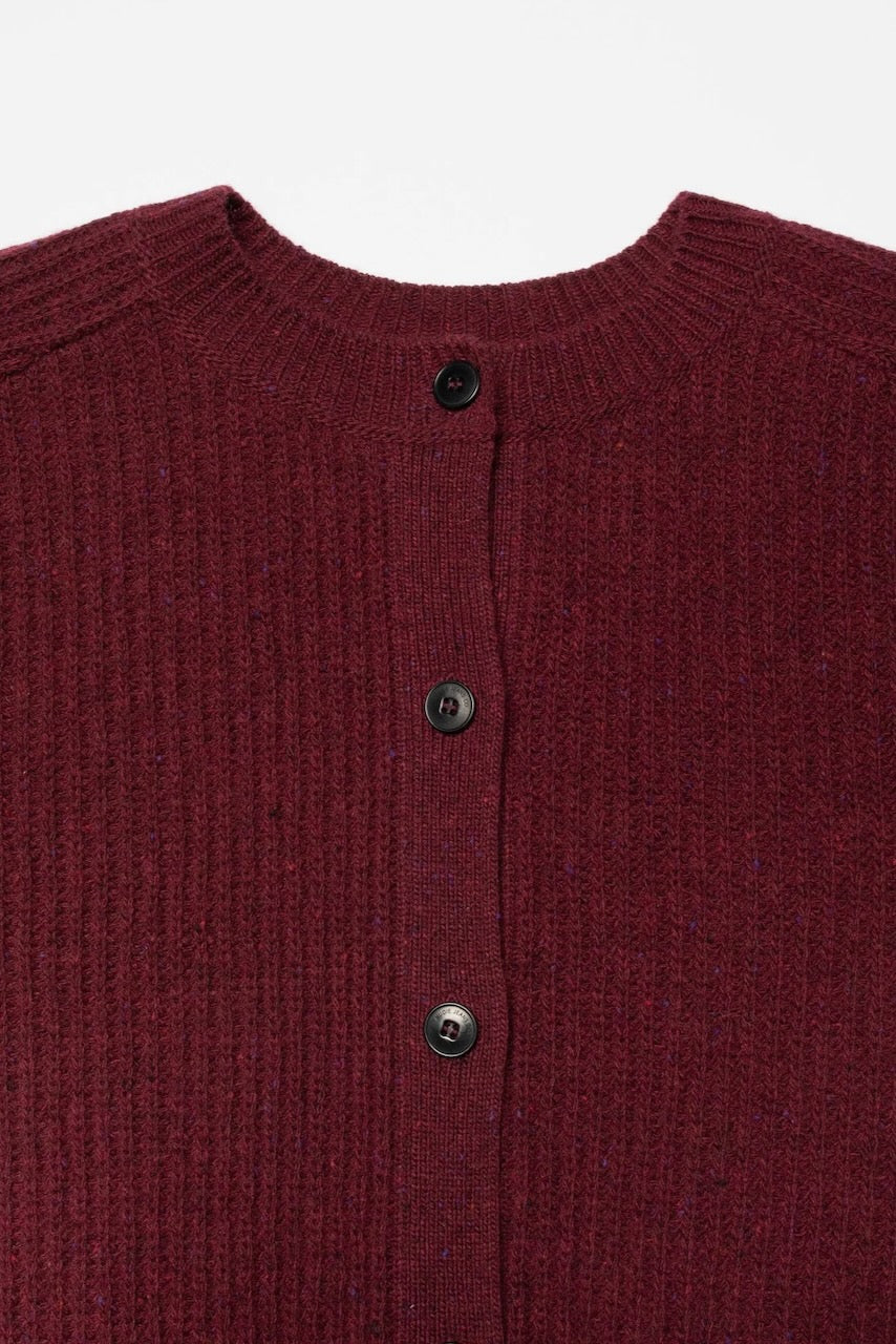 ELLEN Cardigan wool burgundy