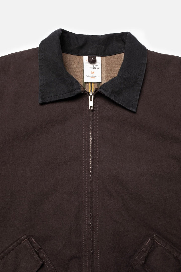 BLAKE Zip Jacket Duck Canvas dark brown