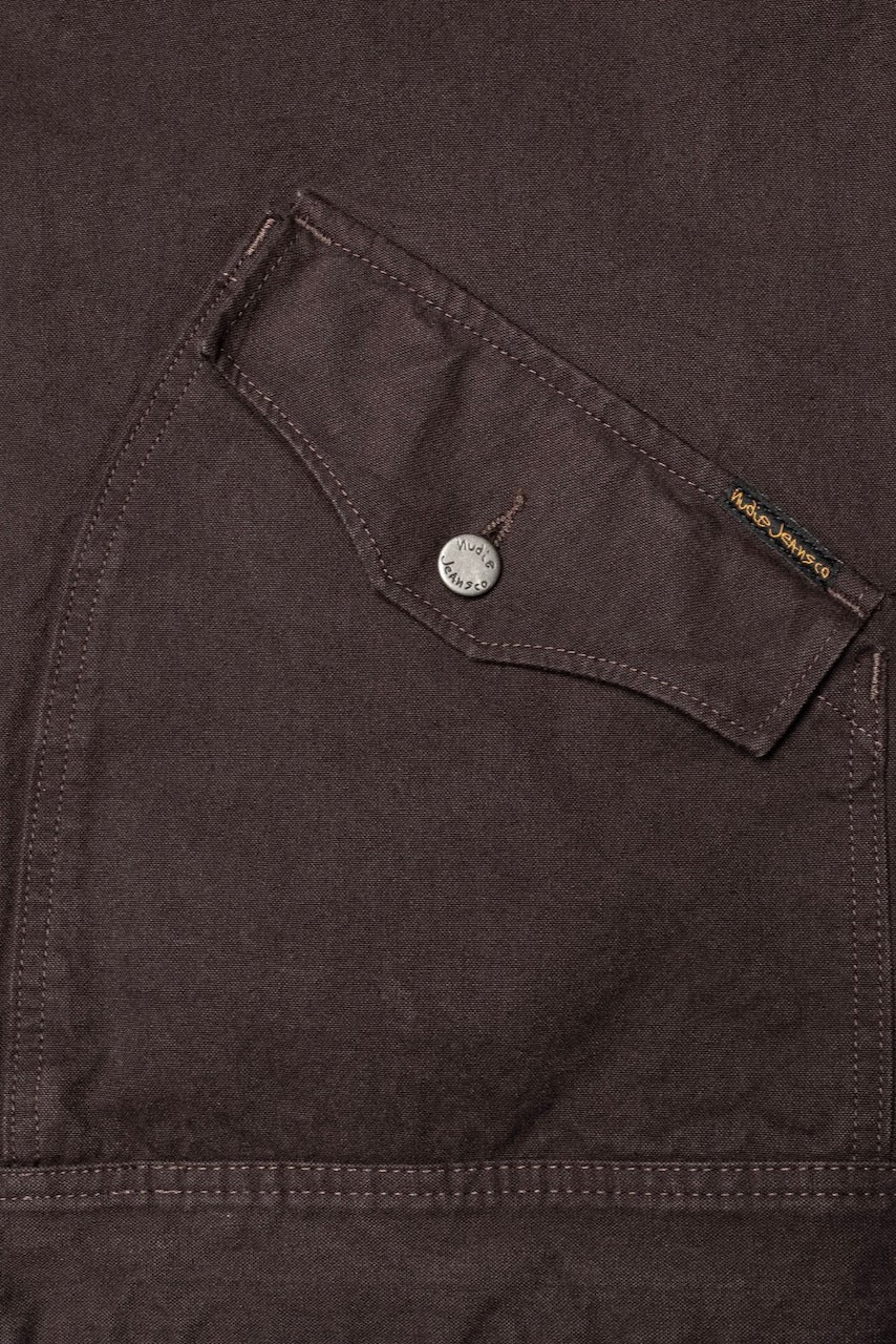 BLAKE Zip Jacket Duck Canvas dark brown