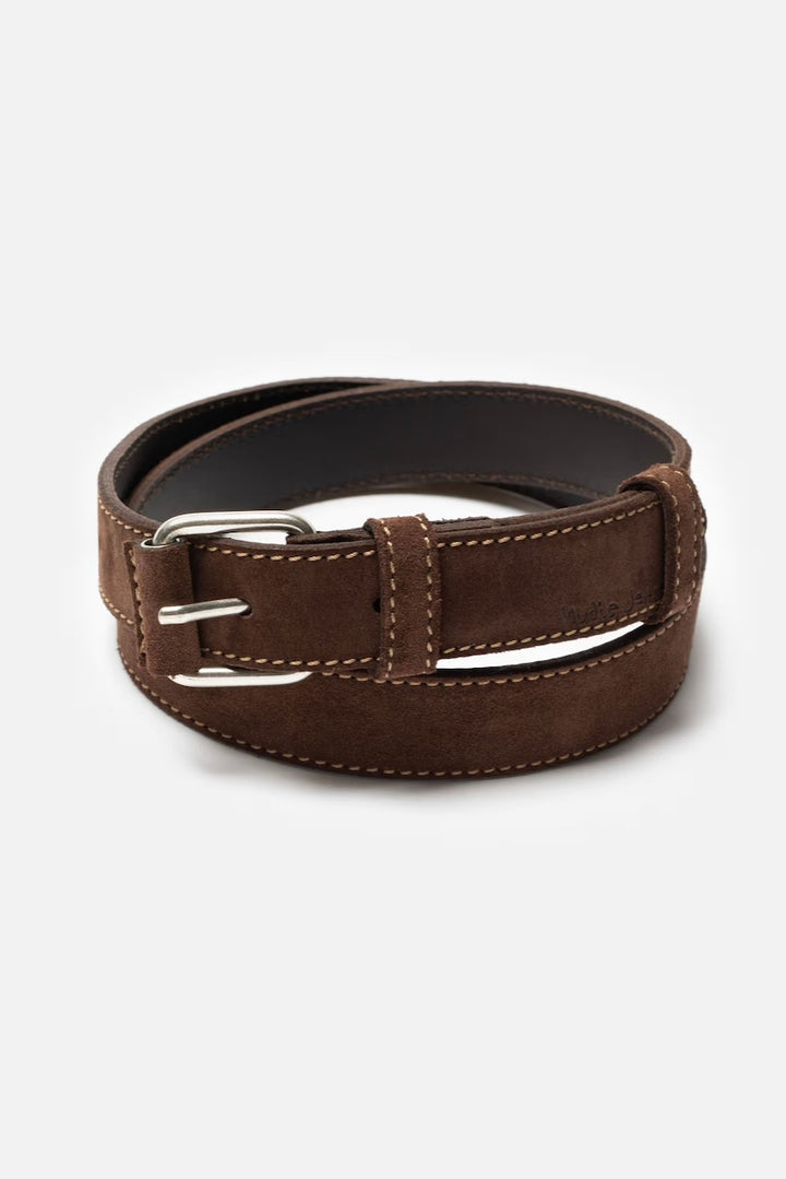 DWAYNE Suede Belt dark brown