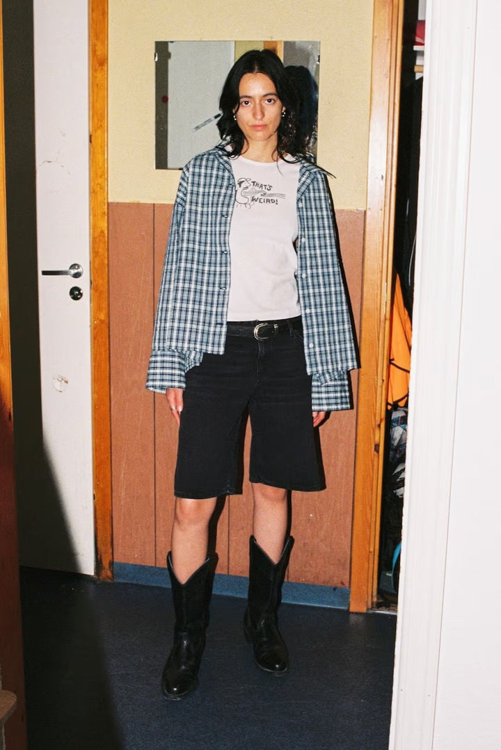JUTTA Shirt Seersucker blue/offwhite
