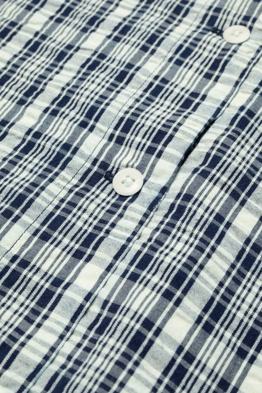 JUTTA Shirt Seersucker blue/offwhite