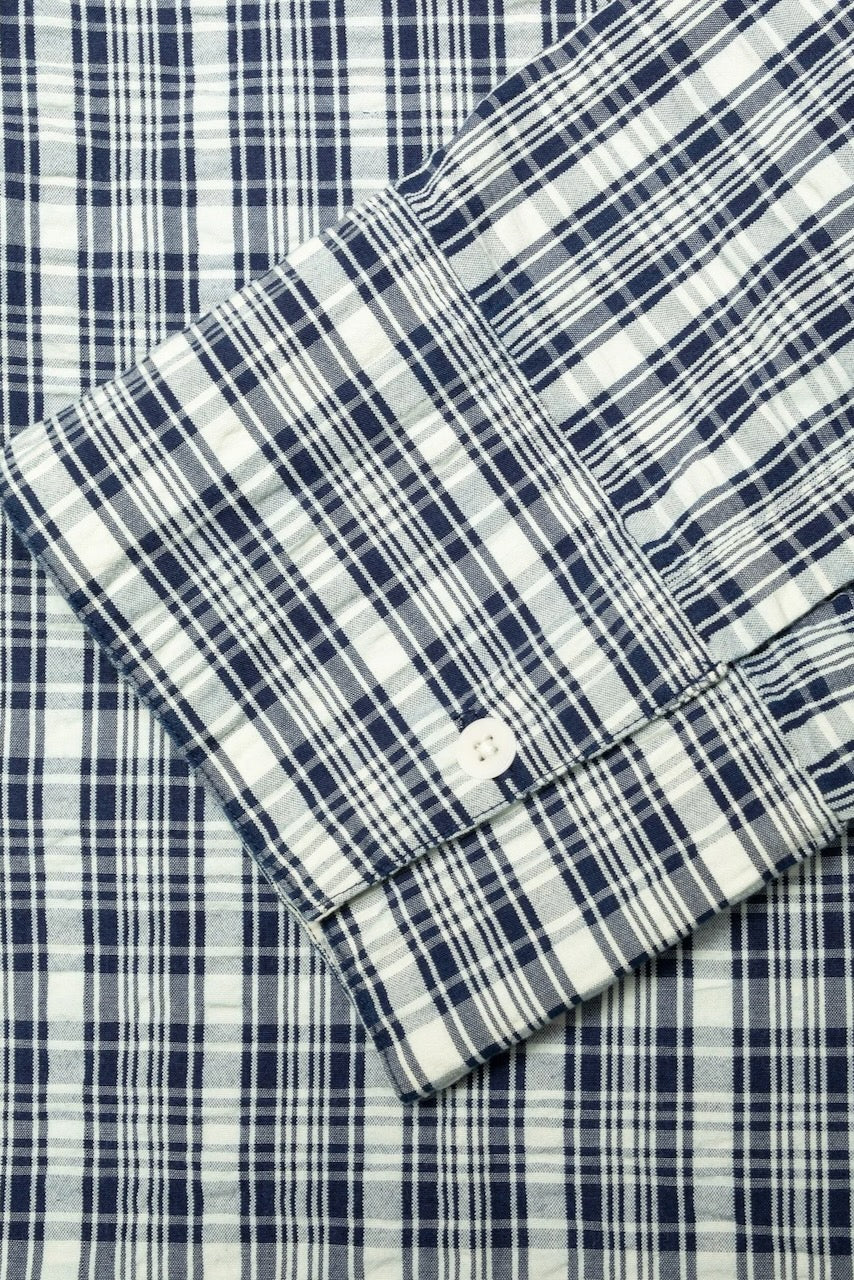 JUTTA Shirt Seersucker blue/offwhite