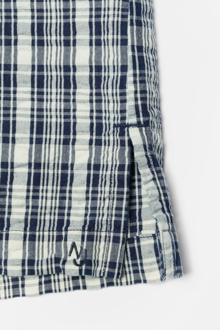 JUTTA Shirt Seersucker blue/offwhite
