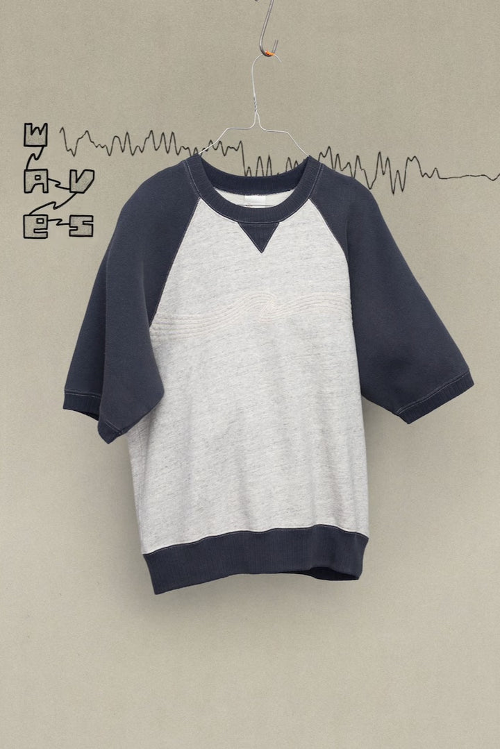 KAJ Short Sleeve Embo Wave greymelange