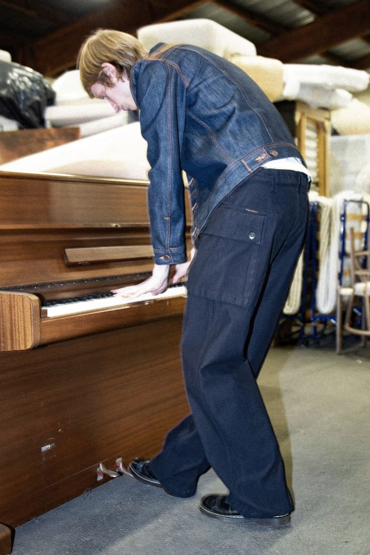 LOUD LARRY Pants back sateen indigo