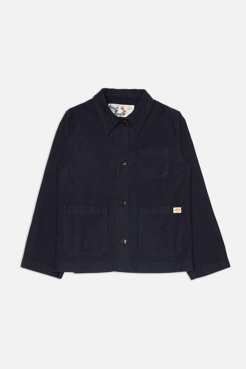 LOVIS Jacket back sateen indigo