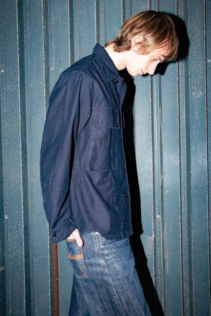 NINO Shirt back sateen indigo