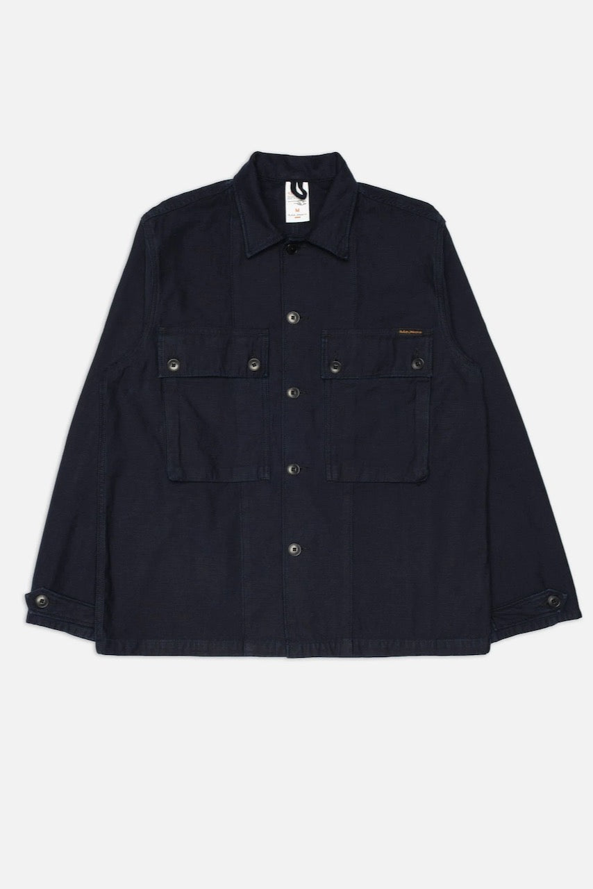NINO Shirt back sateen indigo