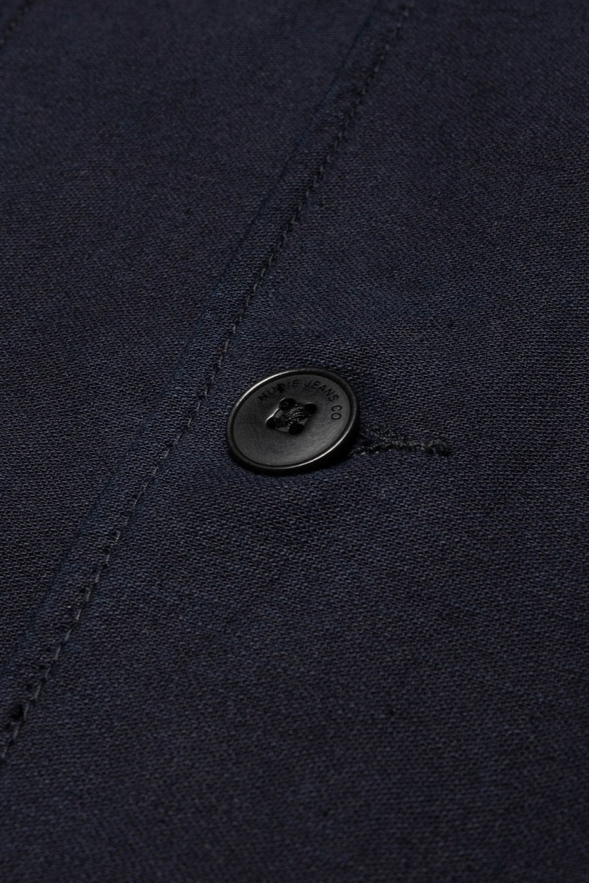 NINO Shirt back sateen indigo