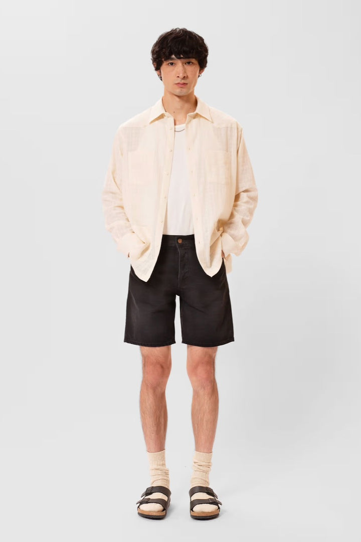 SETH Denim Shorts aged black | Nudie Jeans
