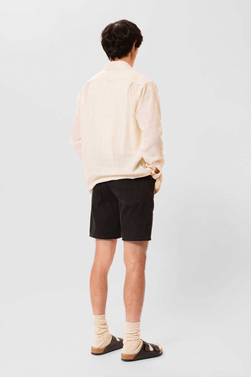 SETH Denim Shorts aged black | Nudie Jeans