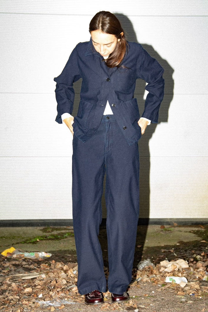 WENDY Pants back sateen indigo