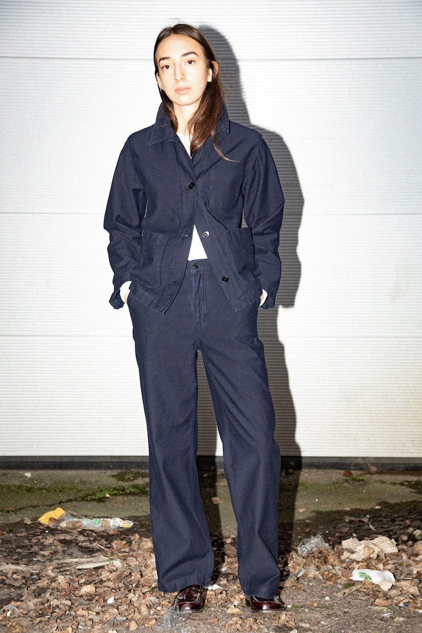 WENDY Pants back sateen indigo