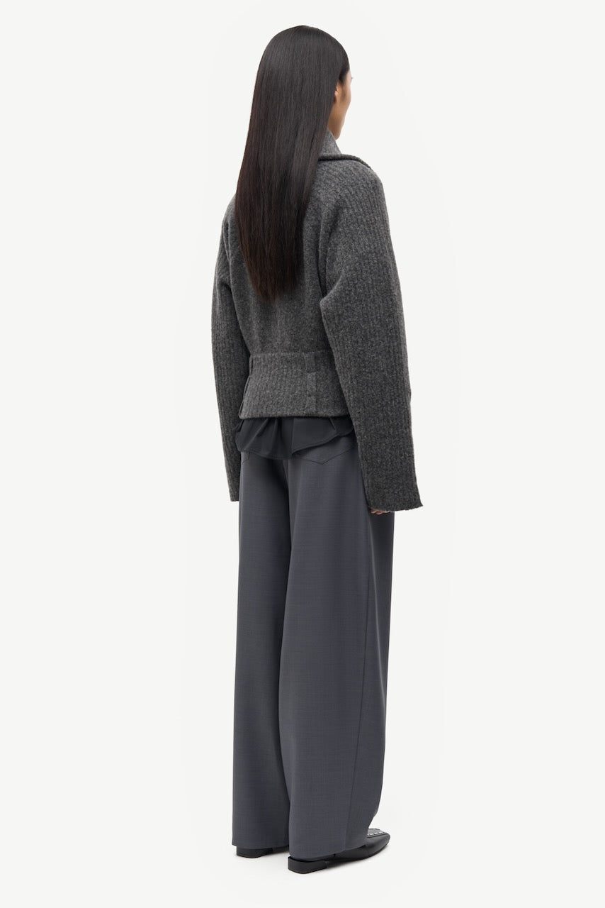 SAMIRRA Zip Cardigan dark grey mel