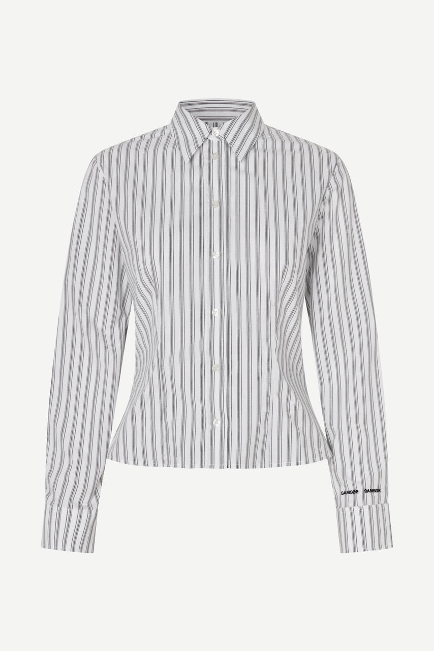 SASKY LS Shirt black white stripe