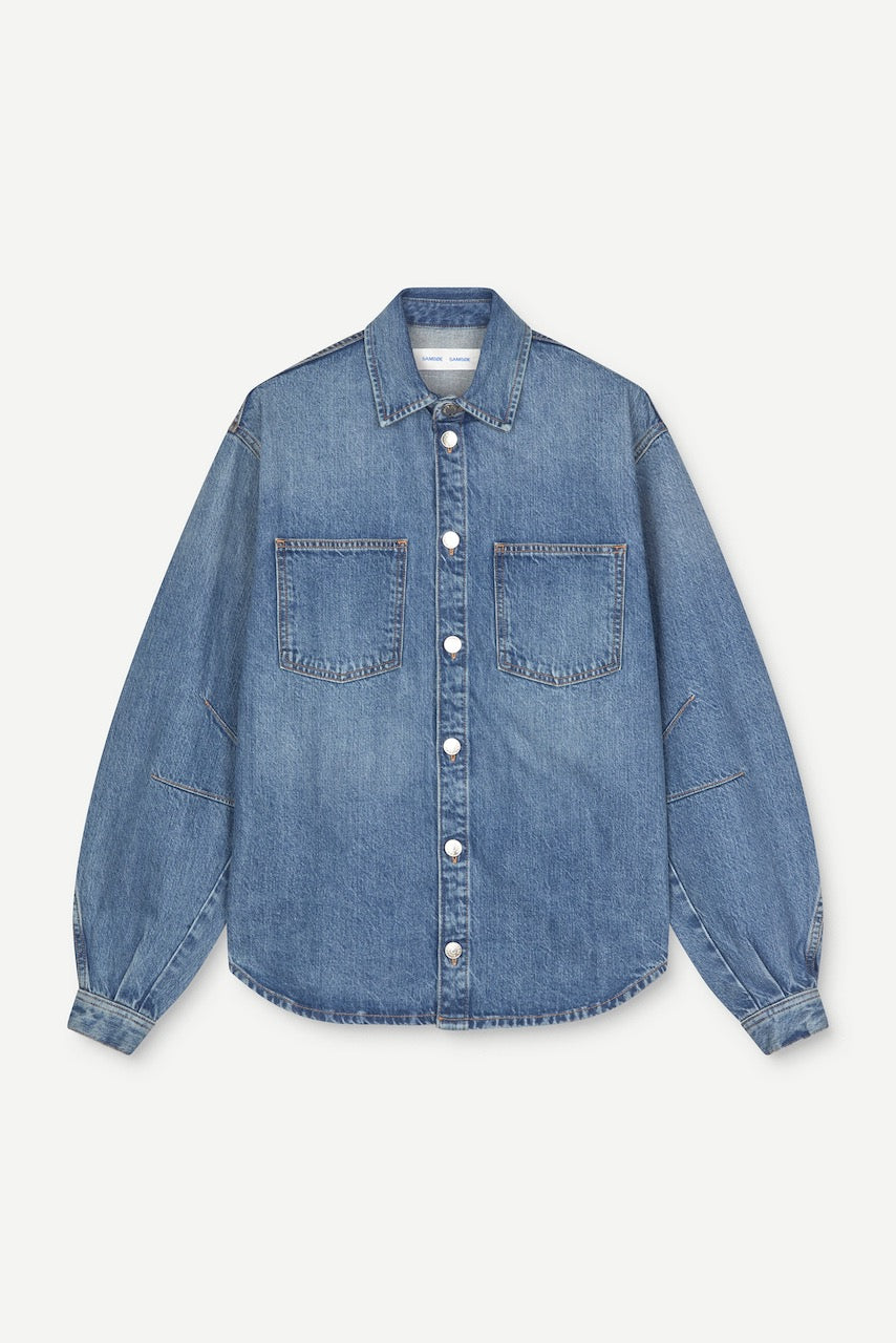 SAHARP Seam Shirt sephia blue