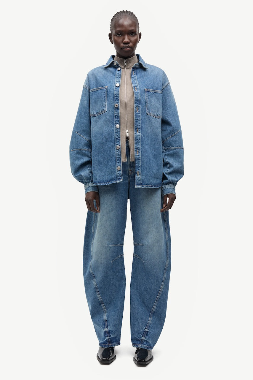 SAHARP Seam Shirt sephia blue