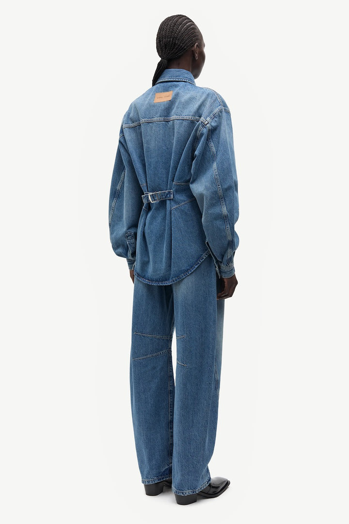 SAHARP Seam Shirt sephia blue